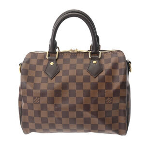 Louis Vuitton Damier Speedy Bandouliere Brown Canvas Handbag